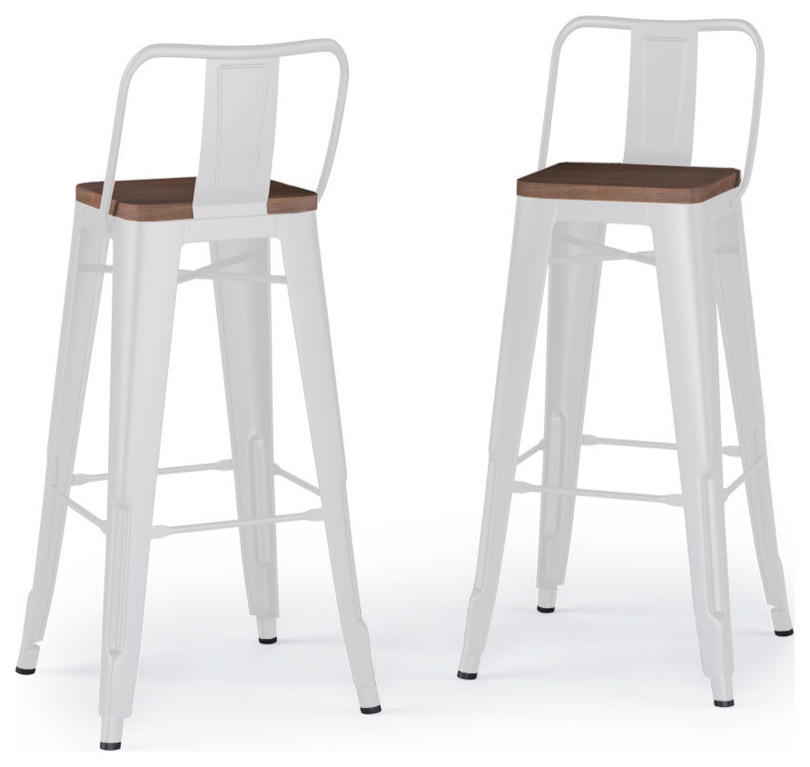 Rayne 30 inch Metal / Wood Bar Stool (Set of 2)