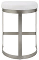 Uttermost Ivanna Backless Silver Counter Stool