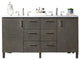 James Martin 850-V60D-SOK-3AF 60 Inch Double Vanity with Solid Surface Top
