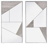 Chafik Wall Accent Mirror, Set-2, Mirrored, Chrome and