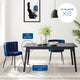63" Dining Table, Rectangular, Black, Wood, Modern, Cafe Bistro Hospitality