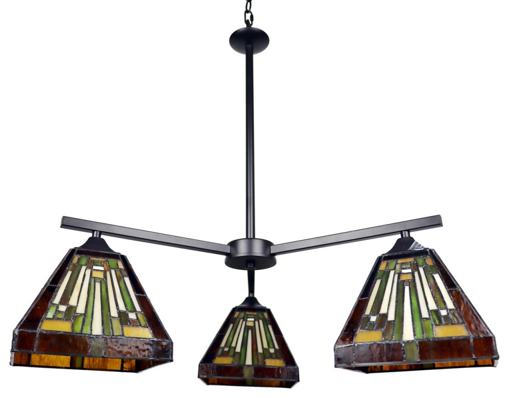 CHLOE Lighting CH33359MR27-EE3 INNES Mission 3 Light Mini Chandelier 27`` Wide