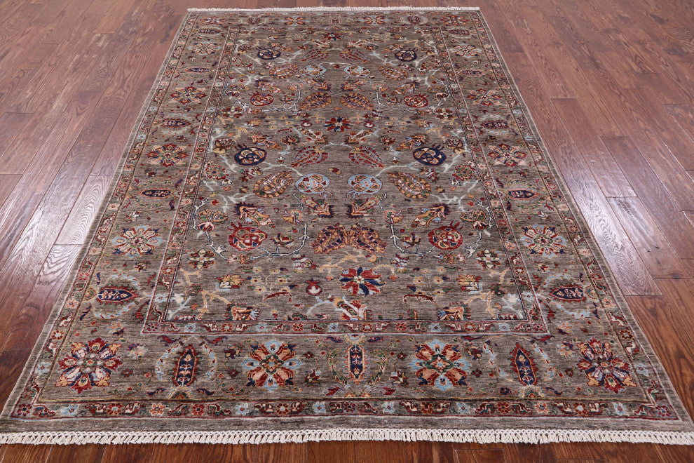 Hand Knotted Persian Tabriz Wool Rug 5' 11" X 8' 11" Q10116