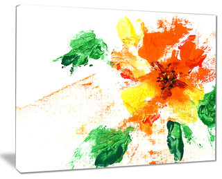 "Painted Abstract Flower" Art Canvas Print, 20"x12"