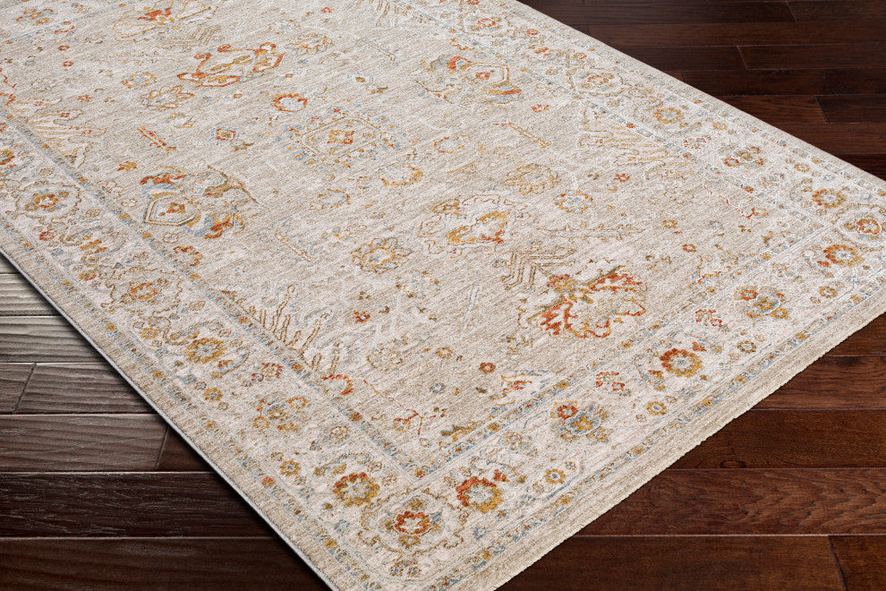 Avant Garde AVT-2319 Traditional Rust/Gray 5'3" Round Area Rug