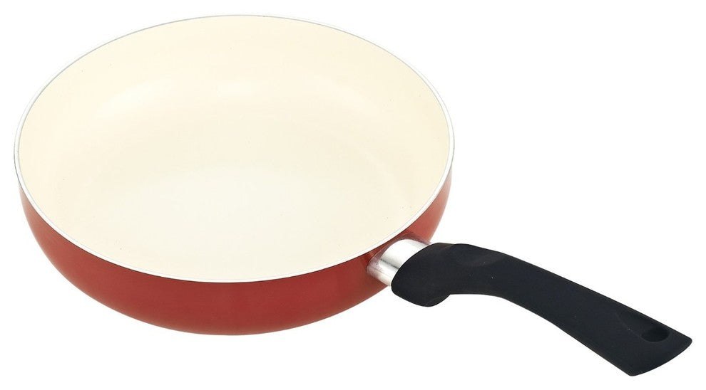 Cook N Home Nonstick Ceramic Coating 10-Piece Cookware Set, Red
