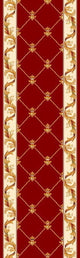 Corinthian 5319 Red Fleur-De-Lis Rug, 2'3"x3'3"