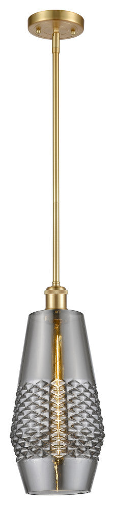 Innovations 516-1S-SG-G683-7 1-Light Mini Pendant, Satin Gold