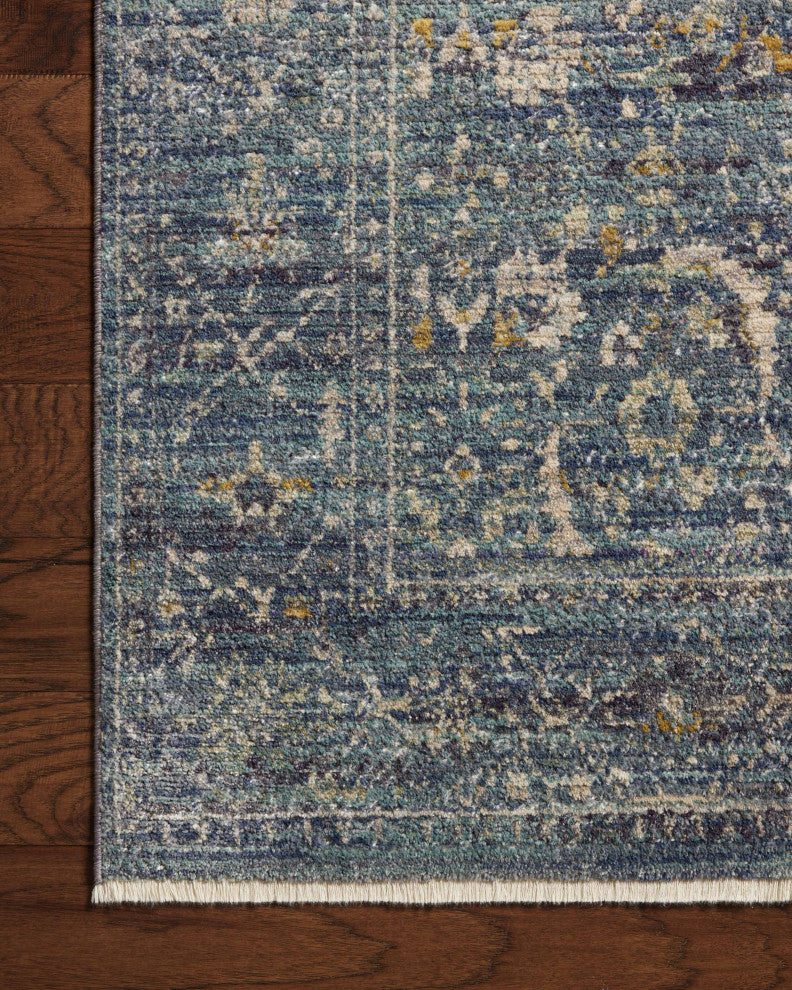 Jean Stoffer x Loloi Bradbury Ocean / Gold 3'-7" x 5'-7" Accent Rug