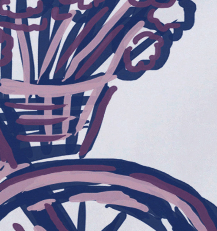 La Bicicleta Geometric Print Placement, Pale Orchid, Set of 4