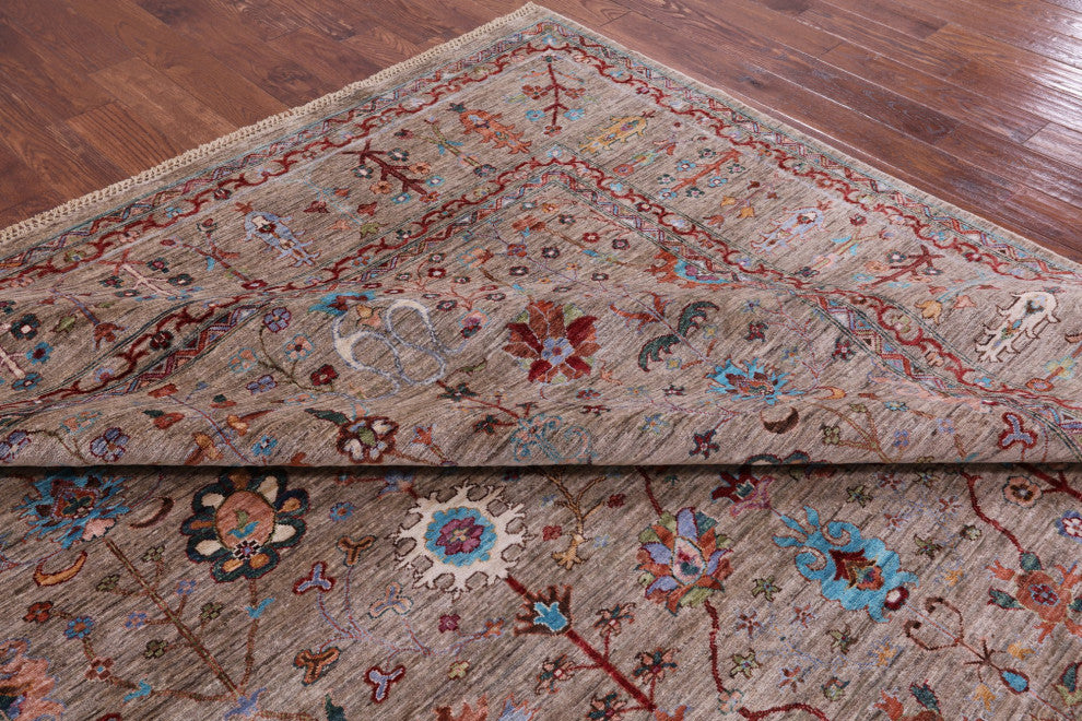 Persian Tabriz Hand Knotted Wool Rug 9' 4" X 12' 0" Q7426
