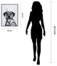 "Dalmatian" Black and White Pet Art on Printed Glass Encased with Anodized Frame