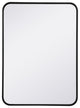 Ellis Soft Corner Metal Rectangular Mirror, Black, 22"x30"