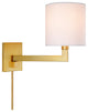 Allston 1 Light Large Swing Arm, Satin Brass