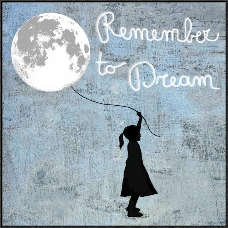 "Remember to Dream" Framed Canvas Giclee by Masterfunk Collective, 41x41"