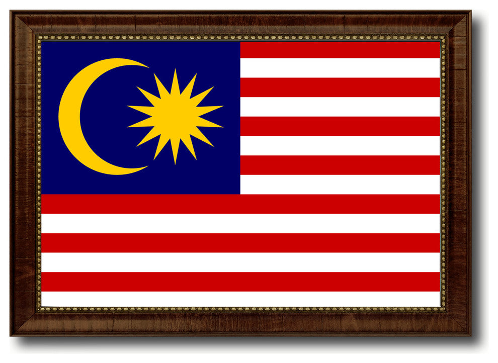 Malaysia Country Flag Canvas Print, 15"x21"