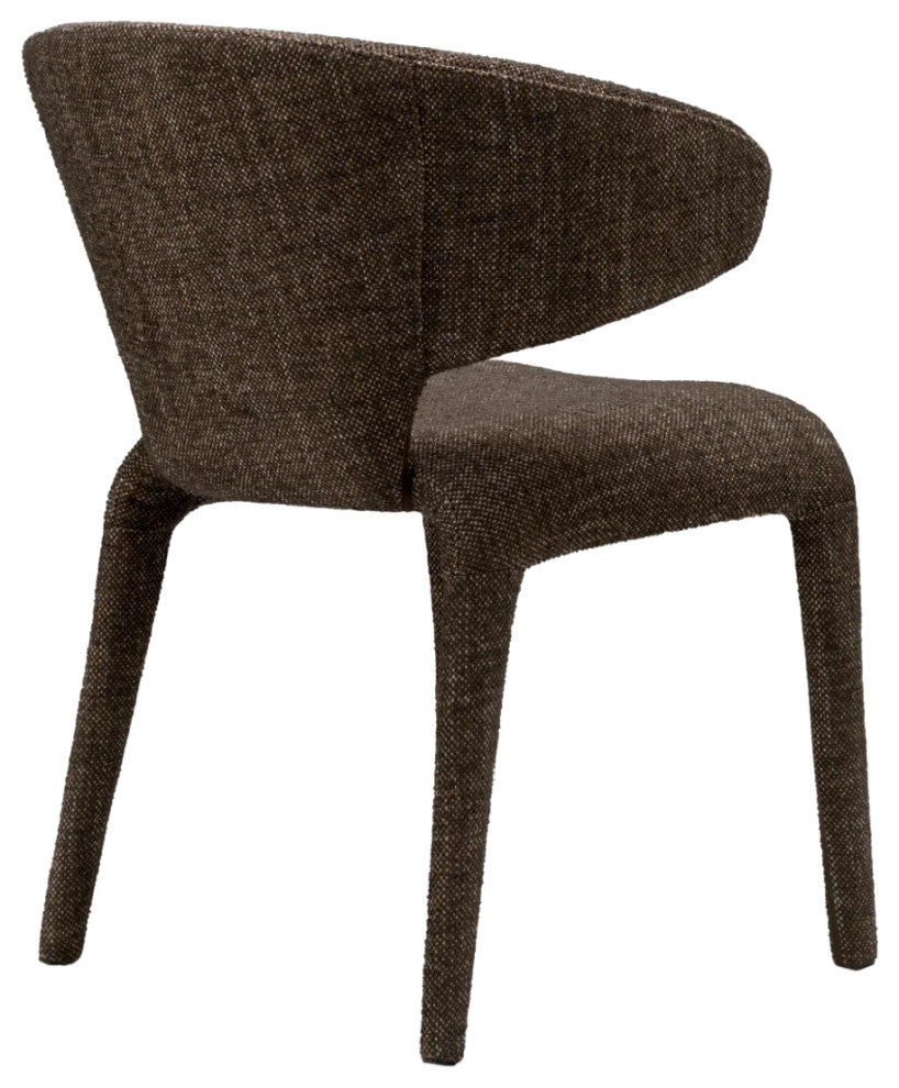 Upholstered Modern Dining Chair, Eichholtz Josephine, Brown