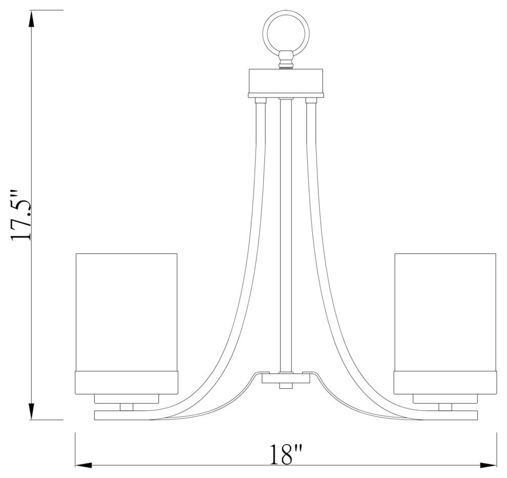 Z-Lite 426-3C Willow 3 Light 16"W Pillar Candle Chandelier - Olde Bronze