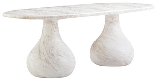 Smooch Indoor/Outdoor Dining Table, White, 87"