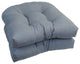 19" U-Shaped Dining Chair Cushions, Set of 2, Davinci Sterling