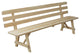 Traditional Cedar Backed Bench, Unfinished, 8 Foot