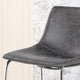 Antonia Modern Microfiber Bar Stool, Slate/Black, Slate/Black
