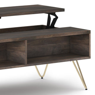 Hunter Lift Top Coffee Table in Oak Veneer, Ebony