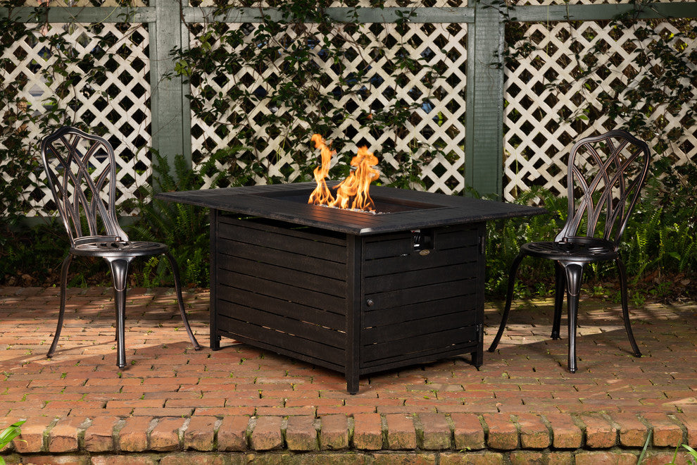 Longmont Aluminum Rectangular LPG Fire Pit