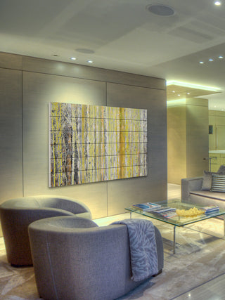 "Aspen Forest 2" UV Ink Print on White Wood, 45"x30"