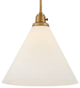 Hinkley Lighting 3694 Arti 15"W Pendant - Heritage Brass / Cased Opal