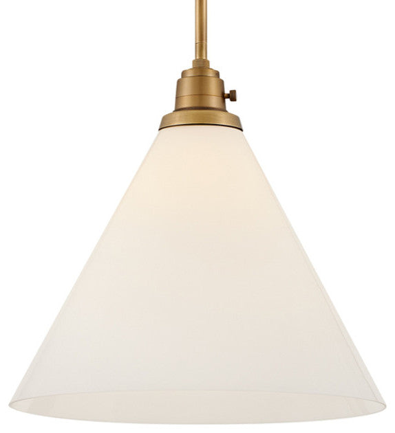 Hinkley Lighting 3694 Arti 15"W Pendant - Heritage Brass / Cased Opal