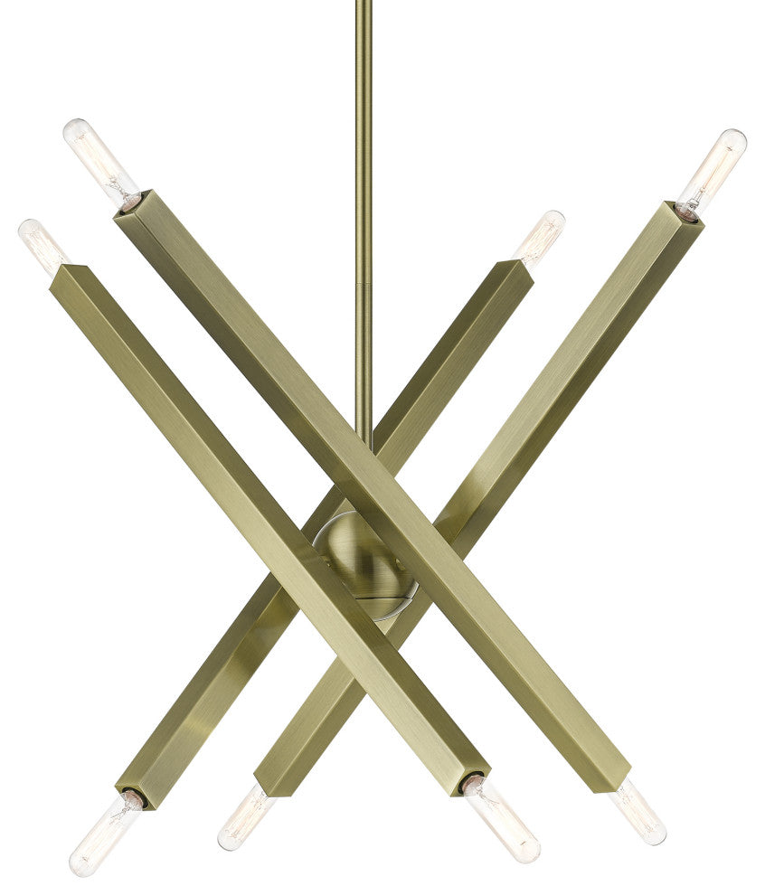 Livex Lighting Monaco 8-Light Antique Brass Chandelier