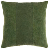 Surya Washed Stripe Medium Green Pillow Shell With Polyester Insert 20"H X 20"W