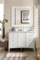 James Martin Palisades 48" Bright White Vanity, Without Top
