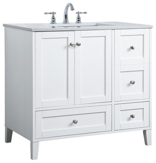36" Single Bathroom Vanity, White