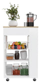 Kitchen Cart Sonex, Kitchen, White / Light Oak