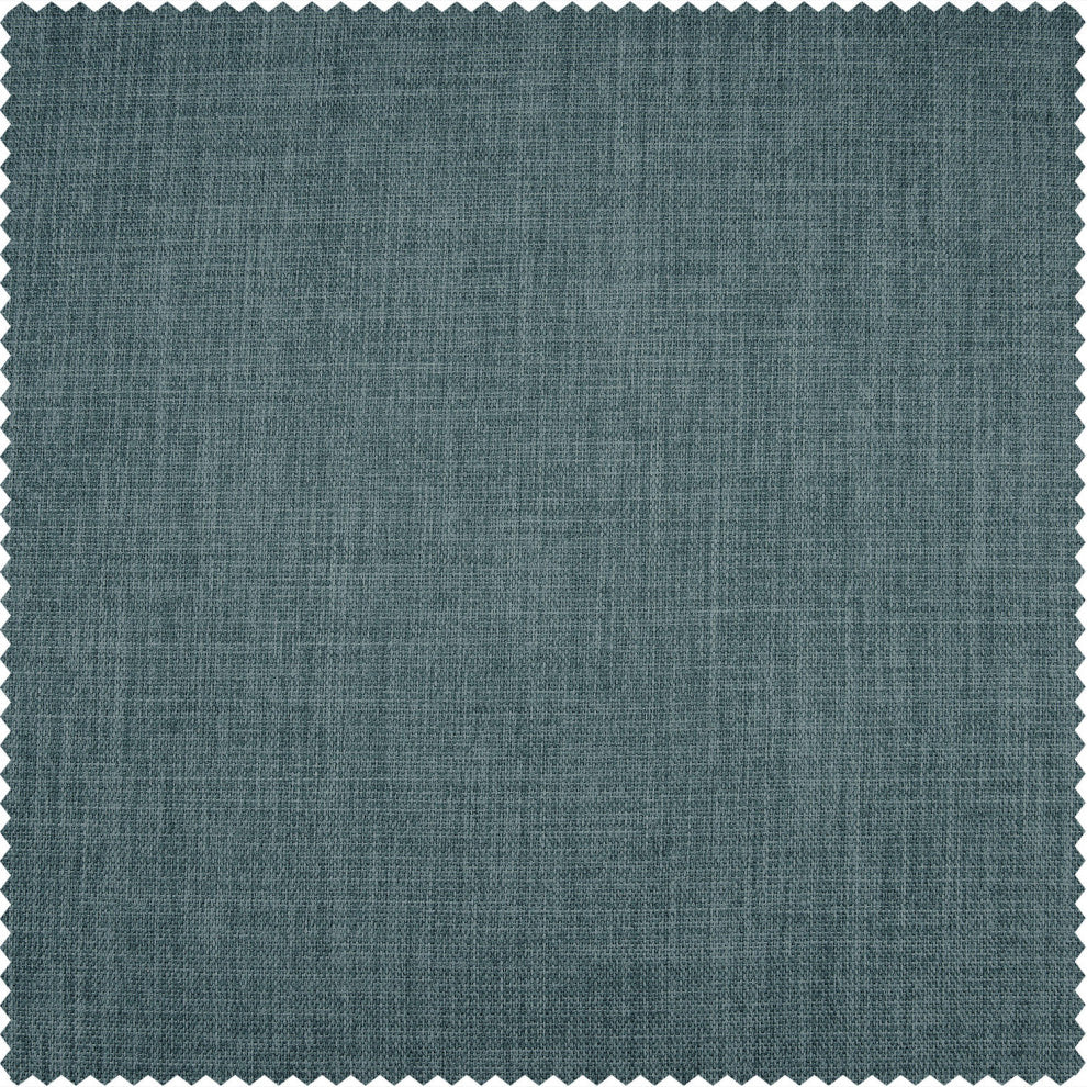 Sea Thistle Faux Linen Room Darkening Fabric Sample, 4Wx4L