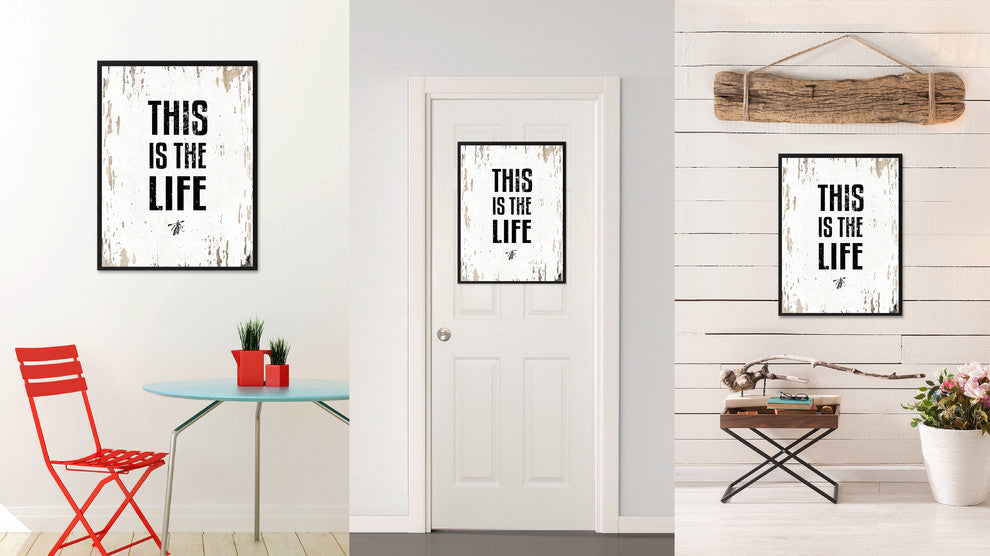 This Is The Life Inspirational, Canvas, Picture Frame, 28"X37"