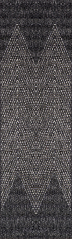 Momeni Como COM-5 Area Rug, Charcoal, 2'x6' Runner
