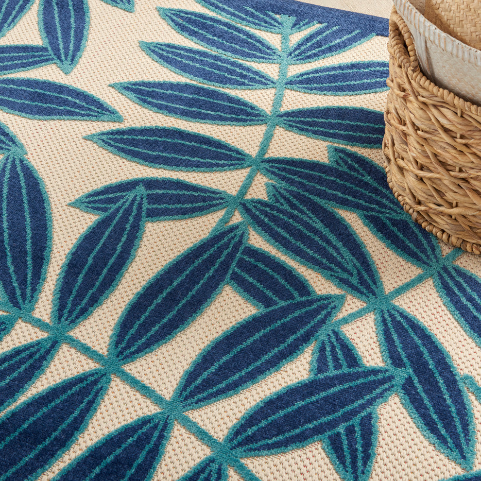 Nourison Aloha 7' x 10' Navy Tropical Area Rug