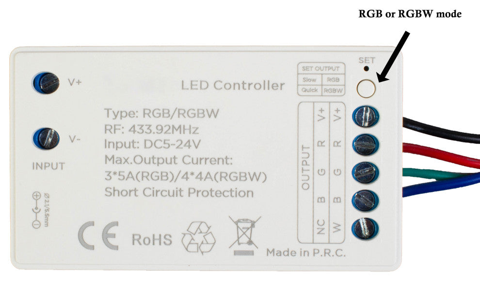 WIRELESS MINI RGB/RGBW LED LIGHT CONTROLLER 180w max