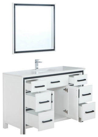 Ziva Transitional White 48" Single Vanity Set