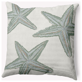 26x26" Starfish Constellation Nautical Decorative Indoor Pillow, Sage