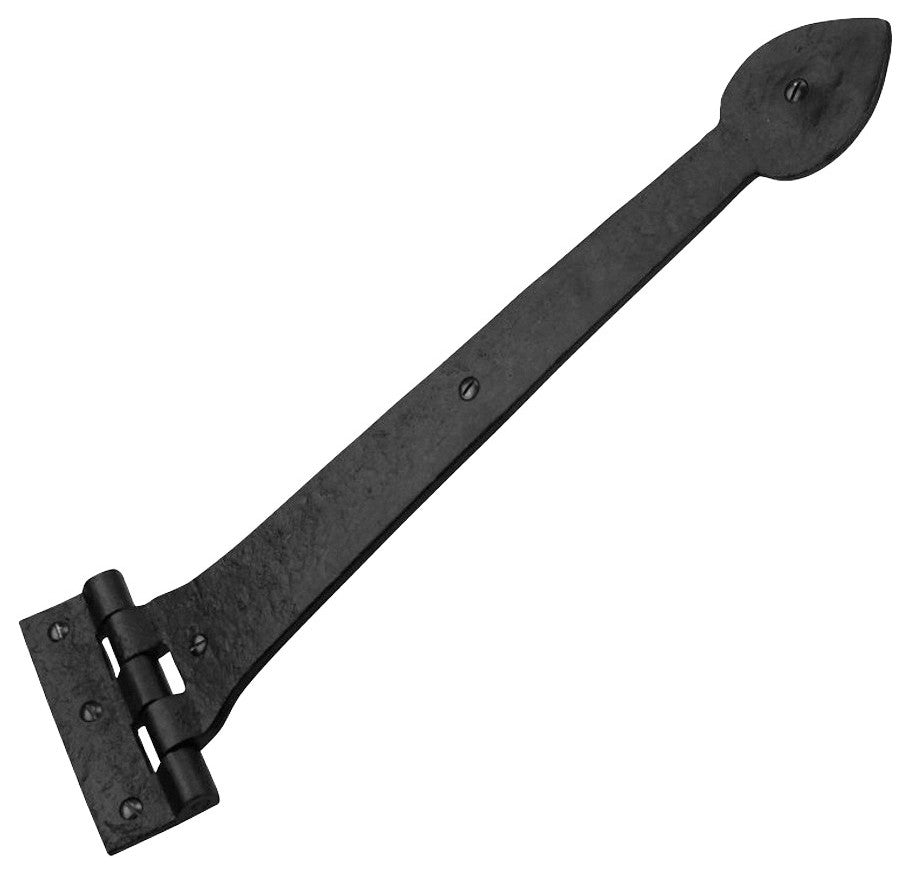 Door Strap Hinge Heart Tip Rough Forged Iron 15" Pack of 10 |