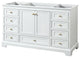 60" Single Bath Vanity, White, No Countertop, No Sink, Gold Trim