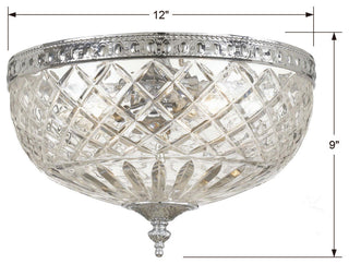 Crystorama Lighting Group 117-12 Ceiling Mount 3 Light 12"W Flush - English