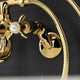 KS246PB Wall Mount Clawfoot Tub Faucet With Hand Shower, Polished Brass