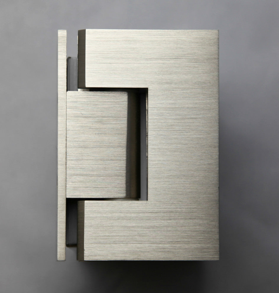 78"x55"x35" Frameless 90 Degree Shower Enclosure Wall Hinge, Brushed Nickel