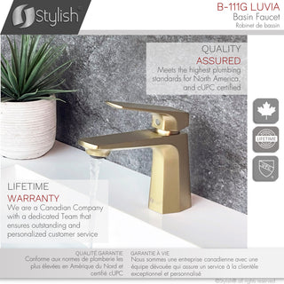 STYLISH Single Handle Bathroom Faucet - Brushed Gold
