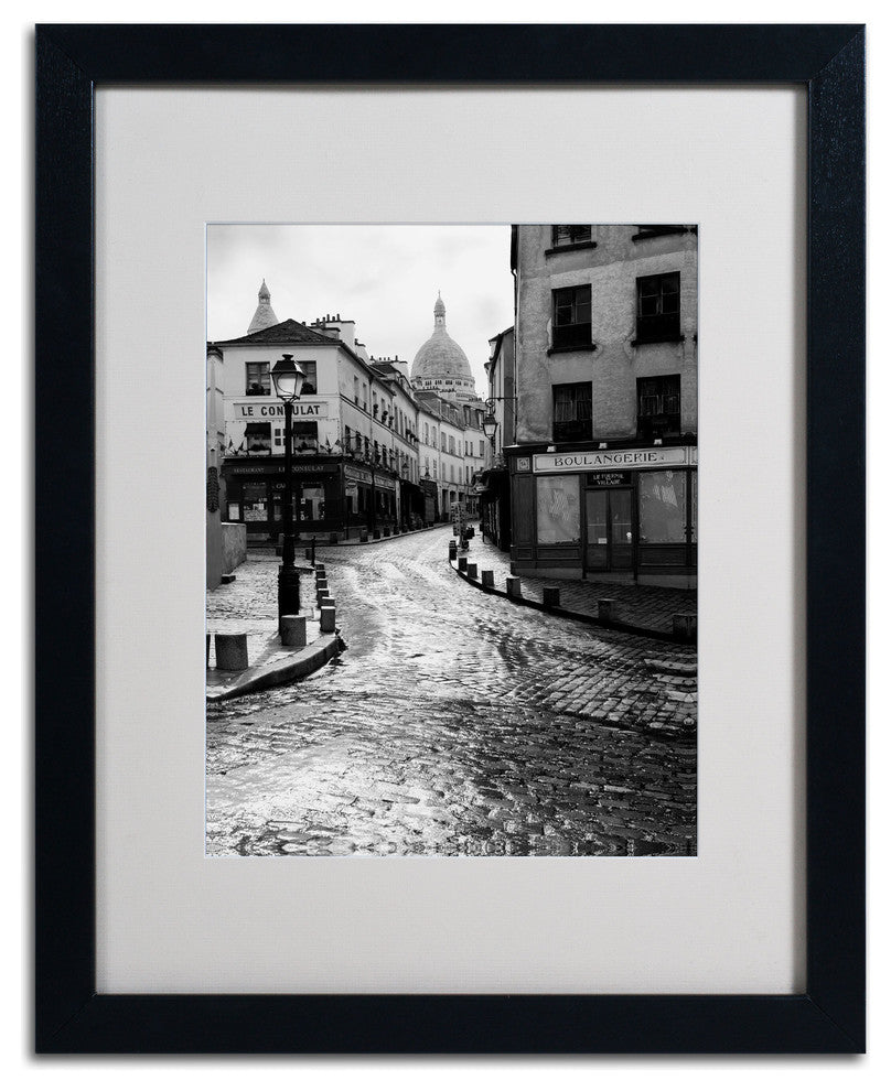 'Montmartre' Matted Framed Canvas Art by Chris Bliss